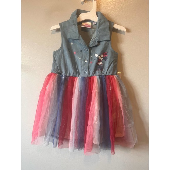 Disney Red,White and Blue Minnie tulle dress size 3T - Picture 1 of 5